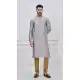 Premium Grey Silk Kurta Pajama for Men - 218665