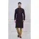 Dark Purple Silk Festive Kurta Pajama - 218666