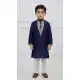 Elegant Navy Blue Silk Kurta Pajama - 218670
