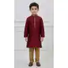 Buy Classic Maroon Silk Ethnic Kurta Pajama for Boys - 218672