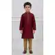 Classic Maroon Silk Kurta Pajama for Boys - 218672