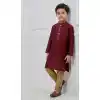 Buy Classic Maroon Silk Ethnic Kurta Pajama for Boys - 218672