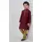 Classic Maroon Silk Kurta Pajama for Boys - 218672