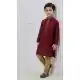 Classic Maroon Silk Kurta Pajama for Boys - 218672