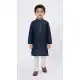 Stylish Navy Blue Silk Kurta Pajama - 218673
