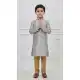 Premium Grey Silk Kurta Pajama for Boys - 218674