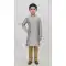 Premium Grey Silk Kurta Pajama for Boys - 218674