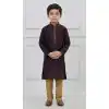 Order Dark Purple Silk Festive Kurta Pajama for Boys - 218675
