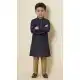 Navy Blue Party Wear Kurta Pajama for Boys - 218677