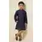 Navy Blue Party Wear Kurta Pajama for Boys - 218677