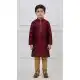 Maroon Silk Ethnic Kurta Set for Boys - 218678