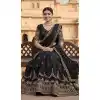 Black Georgette Plus Size Embroidery Lehenga Choli - 218736