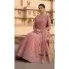 Pink Georgette Plus Size Party Wear Lehenga - 218737