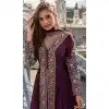 Wine Chinon Plus Size Anarkali Suit Online - 218771