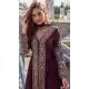 Wine Chinon Sequence Work Anarkali Suit - 218771