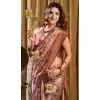 Buy Pink Soft Silk Banarasi Border Saree Plus Size - 218796