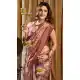 Pink Soft Silk Saree with Banarasi Border & Tassels - 218796