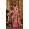 Buy Pink Soft Silk Banarasi Border Saree Plus Size - 218796