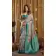 Sky Blue Soft Silk Party Wear Saree with Tassels - 218797