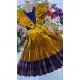 Mustard Lichi Silk Jacquard Girl Lehenga - 218803