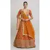 Buy Orange Faux Georgette Work Plus Size Lehenga Choli - 218819