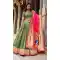Green Lace Border Designer Lehenga Choli - 218835