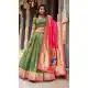Green Lace Border Designer Lehenga Choli - 218835