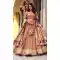 Peach Organza Zari Work Lehenga Choli - 218836
