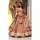 Peach Organza Zari Work Lehenga Choli - 218836