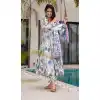 Buy White Muslin Printed Plus Size Suit - 218885