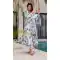 White Muslin Party Wear Printed Suit - 218885