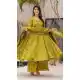 Mehendi Green Muslin Digital Print Suit - 218890