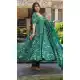 Teal Green Muslin Party Wear Printed Suit - 218891