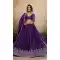 Purple Georgette Embroidery Work Lehenga Choli - 218980