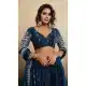 Teal Blue Georgette Party Wear Lehenga Choli - 218981