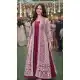 Purple Chinon Silk Heavy Embroidery Gown - 219008