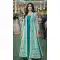 Royal Blue Chinon Silk Work Gown - 219009