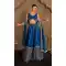 Blue Faux Georgette Zari Embroidery Lehenga Choli - 219094