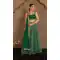 Green Faux Georgette Sequins Work Lehenga - 219095