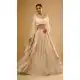 White Faux Georgette Designer Lehenga Choli - 219096