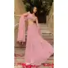 Pink Faux Georgette Designer Plus Size Lehenga Choli - 219098