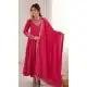 Pink Roman Shimmer Embroidery Anarkali Salwar Suit - 219194