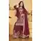 Maroon Natural Crepe Embroidery Party Wear Palazzo - 219199