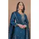 Teal Vichitra Silk Sequin Embroidery Palazzo Suit - 219200