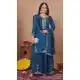 Teal Vichitra Silk Sequin Embroidery Palazzo Suit - 219200
