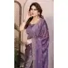 Buy Light Purple Rangoli Silk Embroidery Plus Size Saree - 219339