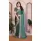 Teal Green Rangoli Silk Festive Party Wear Saree - 219341