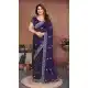 Purple Chiffon Silk Embroidery Party Wear Saree - 219342