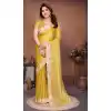 Order Yellow Chiffon Silk Party Wear Plus Size Saree - 219343