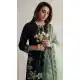 Black Roman Glass Silk Party Wear Punjabi Suit - 219446